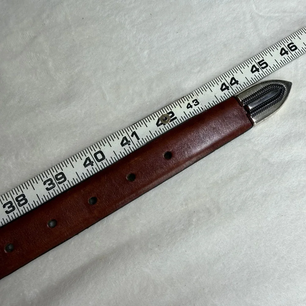 LSU Tigers Leather Belt Mens 38 Brown Western Engraved Buckle‎ NCAA Collegiate